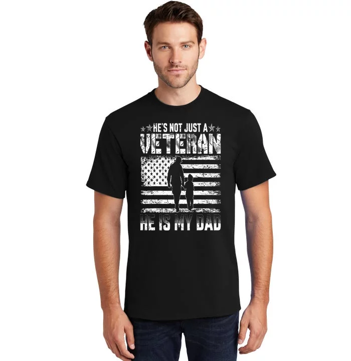 Military Family Veteran Support My Dad US Veteran Patriotic Tall T-Shirt