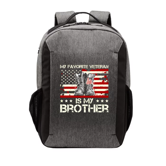 My Favorite Veteran Is My Brother Combat Boots American Flag Vector Backpack