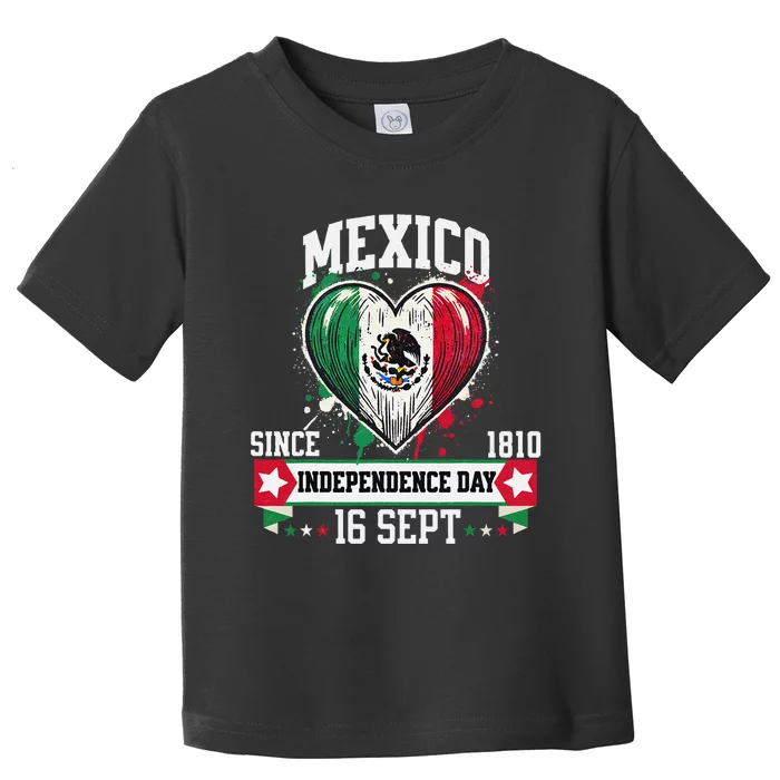 Mexico Flag Vintage Mexican Women Patriotic Mexican Flag Gift Toddler T-Shirt