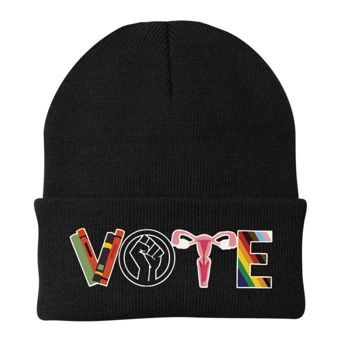 Michelle Fresh Votes Blue Knit Cap Winter Beanie