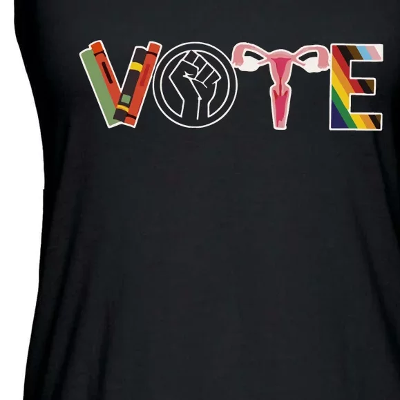 Michelle Fresh Votes Blue Ladies Essential Flowy Tank