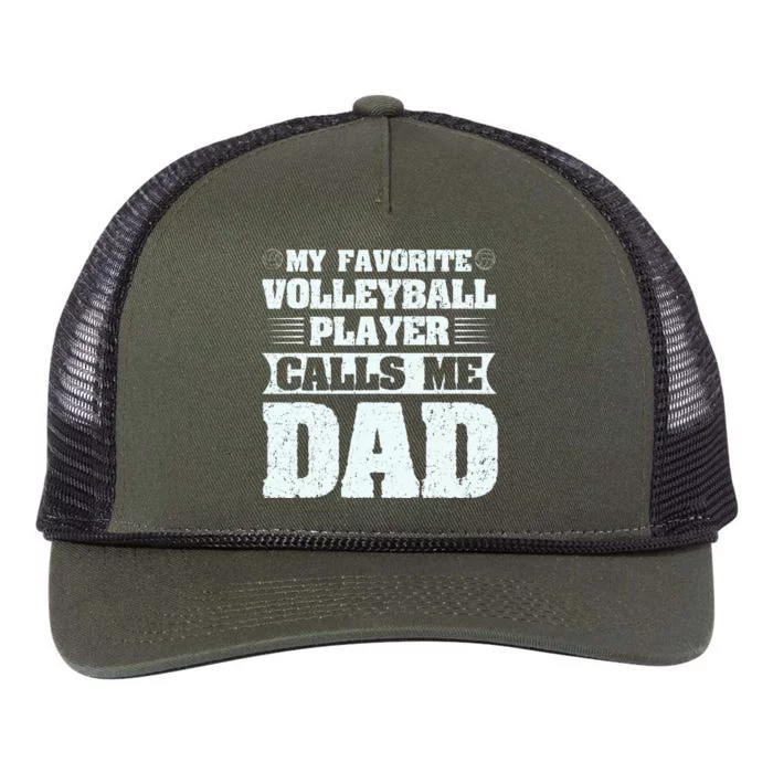 My Favorite Volleyball Calls Me Dad Sport Retro Rope Trucker Hat Cap