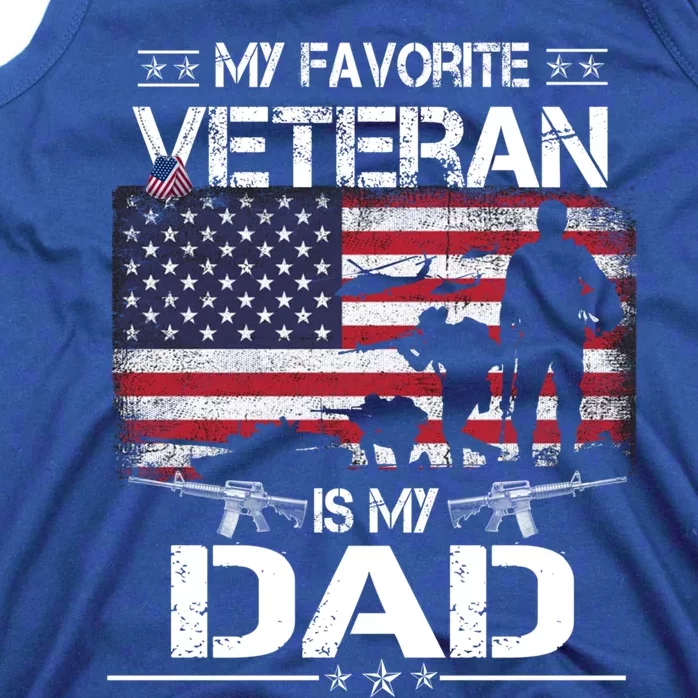 My Favorite Veteran Is My Dad Gift Flag Father Veterans Day Funny Gift Tank Top