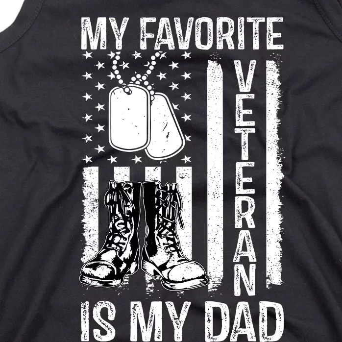 My Favorite Veteran Is My Dad Army Military Veterans Day Tank Top