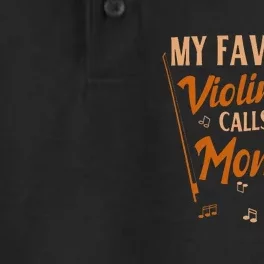 My Favorite Violinist Calls Me Mom Violin Player Dry Zone Grid Performance Polo