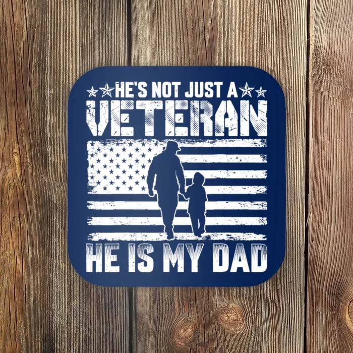 Military Family Veteran Support My Dad Us Veteran Patriotic Coaster