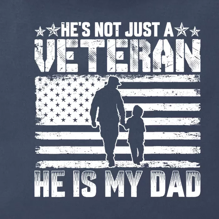 Military Family Veteran Support My Dad Us Veteran Patriotic Zip Tote Bag