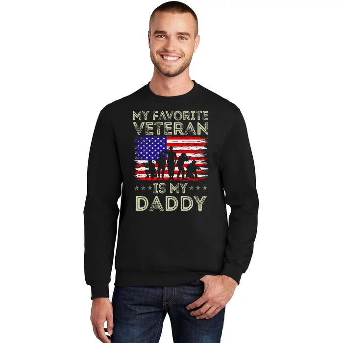 My Favorite Veteran Is My Daddy American Flag Veterans Day Sweatshirt