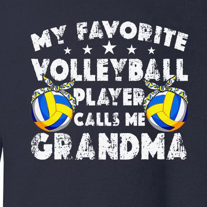 My Favorite Volleyball Player Calls Me Grandma Mother's Day Toddler Sweatshirt