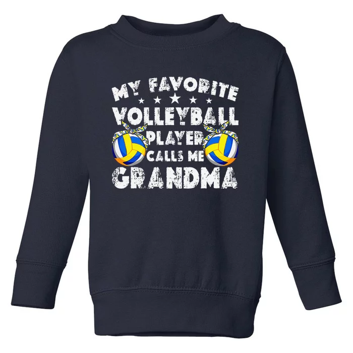 My Favorite Volleyball Player Calls Me Grandma Mother's Day Toddler Sweatshirt