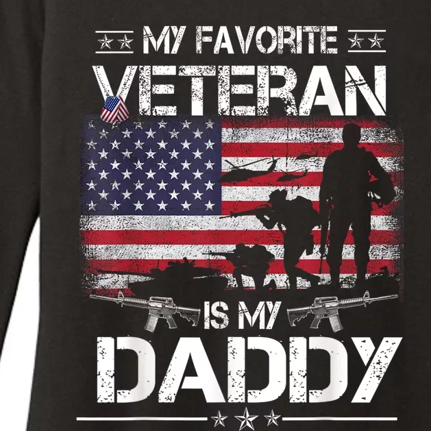 My Favorite Veteran Is My Daddy Flag Father Veterans Day Womens CVC Long Sleeve Shirt