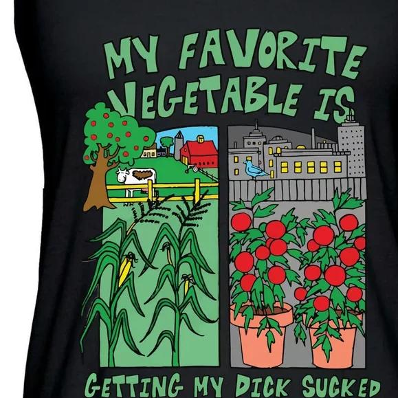 My Favorite Vegetable Is Getting My Dick Sucked Ladies Essential Flowy Tank