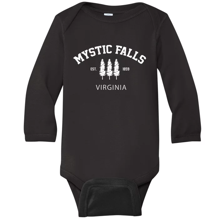 Mystic Falls Virginia Baby Long Sleeve Bodysuit