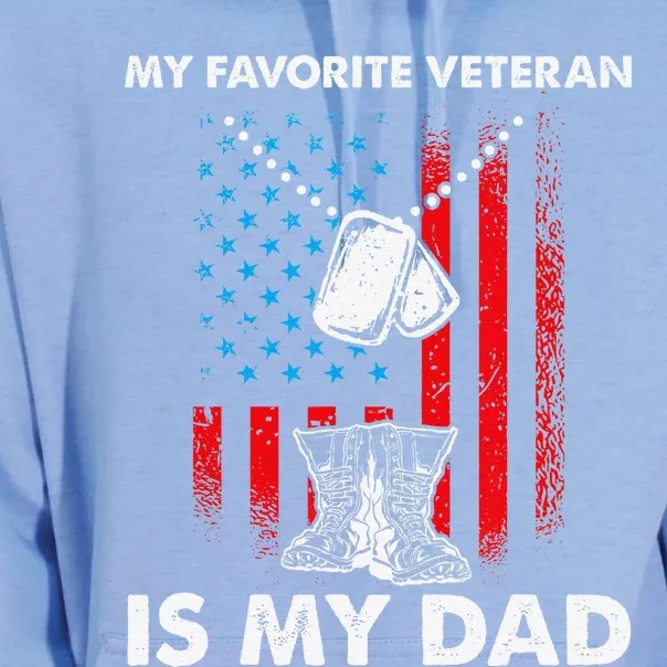 My Favorite Veteran Is My Dad Father Veterans Day Unisex Surf Hoodie