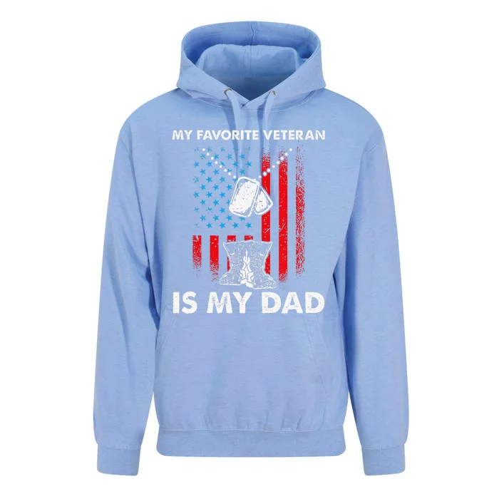 My Favorite Veteran Is My Dad Father Veterans Day Unisex Surf Hoodie