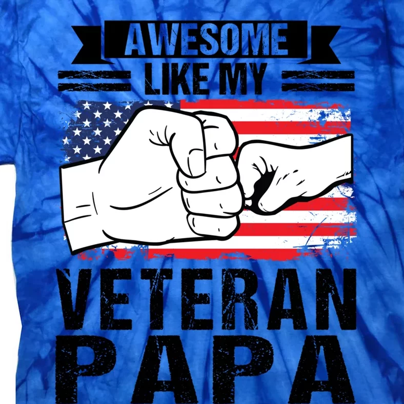 My Favorite Veteran Papa Gave Me This Grandfather Gift Tie-Dye T-Shirt