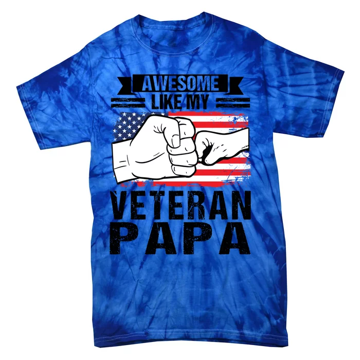 My Favorite Veteran Papa Gave Me This Grandfather Gift Tie-Dye T-Shirt