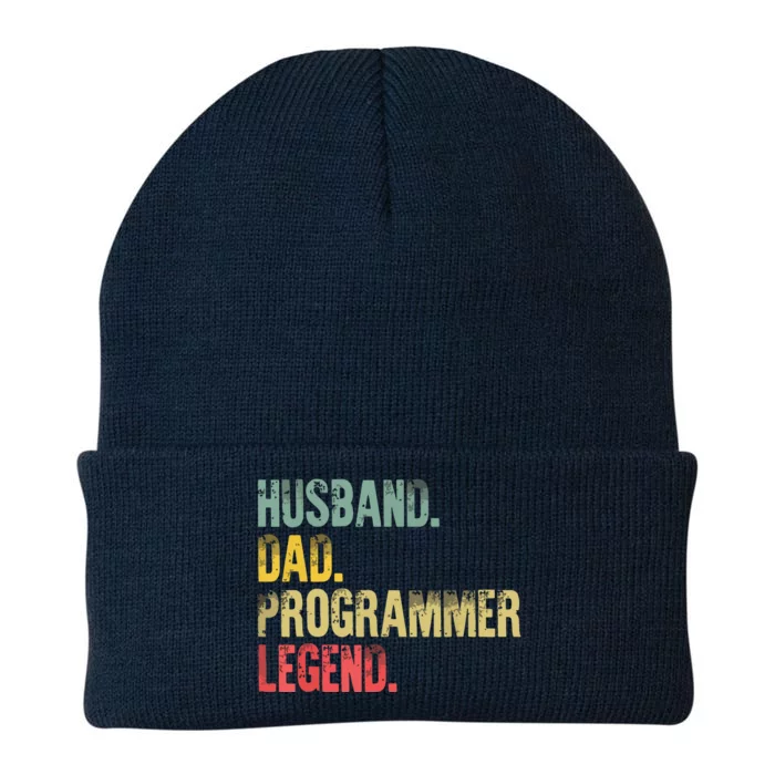 Men Funny Vintage Husband Dad Programmer Legend Retro Knit Cap Winter Beanie