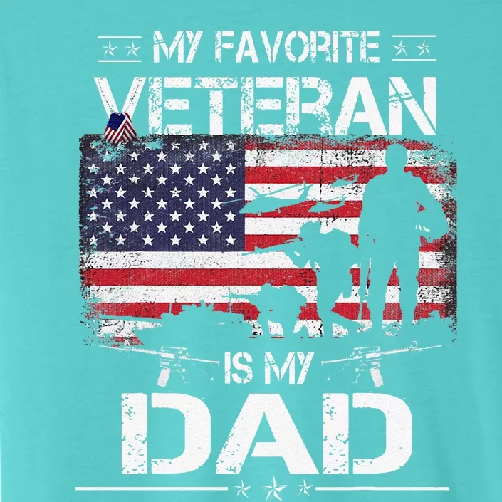 My Favorite Veteran Is My Dad Flag Father Veterans Day ChromaSoft Performance T-Shirt