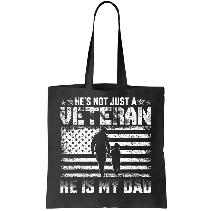 Military Family Veteran Support My Dad Us Veteran Patriotic Tote Bag