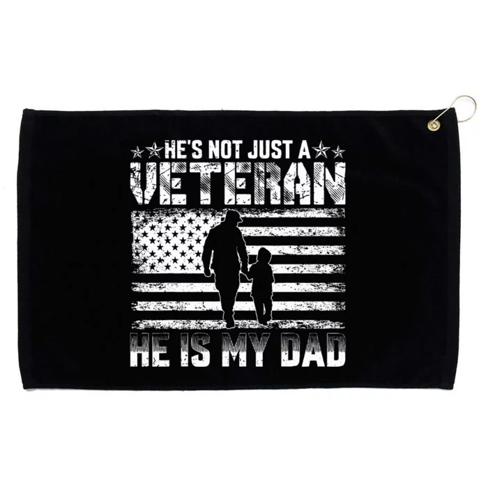 Military Family Veteran Support My Dad Us Veteran Patriotic Grommeted Golf Towel