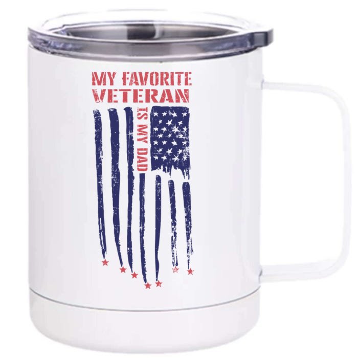 My Favorite Veteran Veterans Day T Front & Back 12oz Stainless Steel Tumbler Cup