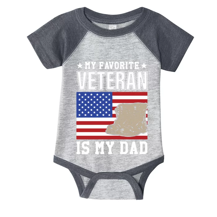 My Favorite Veteran Is My Dad Infant Baby Jersey Bodysuit