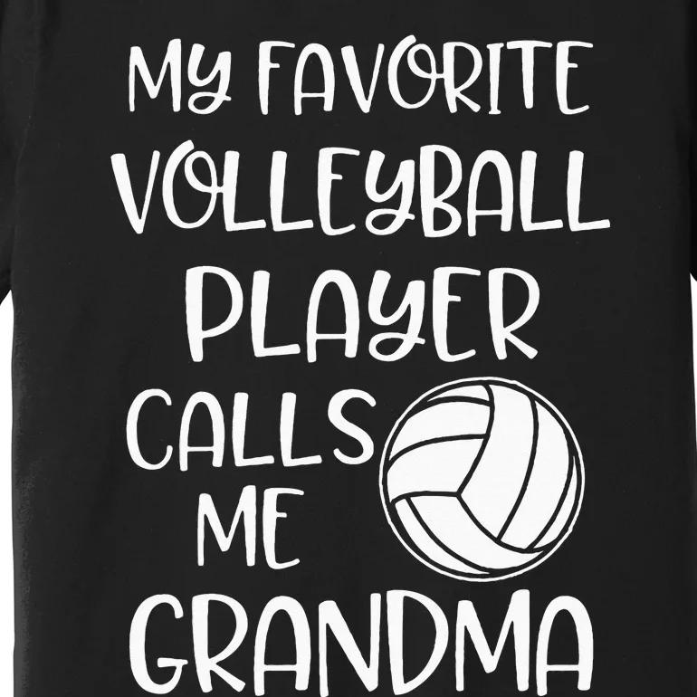 My Favorite Volleyball Player Calls Me Grandma Premium T-Shirt