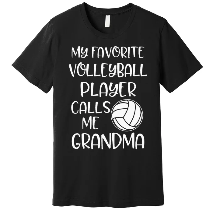 My Favorite Volleyball Player Calls Me Grandma Premium T-Shirt