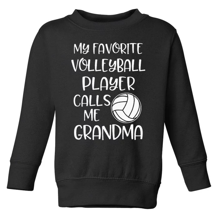 My Favorite Volleyball Player Calls Me Grandma Toddler Sweatshirt