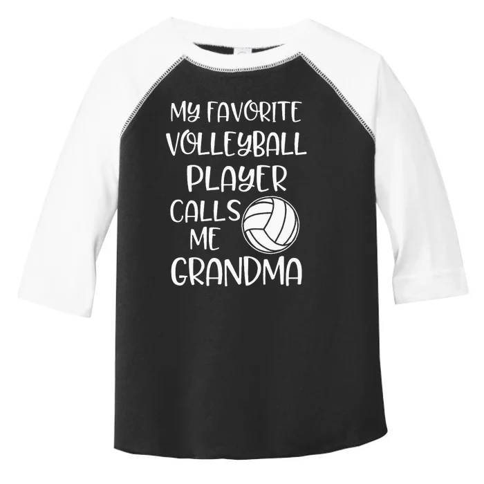 My Favorite Volleyball Player Calls Me Grandma Toddler Fine Jersey T-Shirt