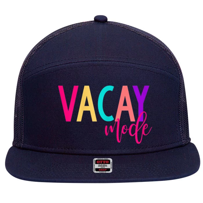 Matching Family Vacation Shirts | Vacay Mode Summer Shirt 7 Panel Mesh Trucker Snapback Hat