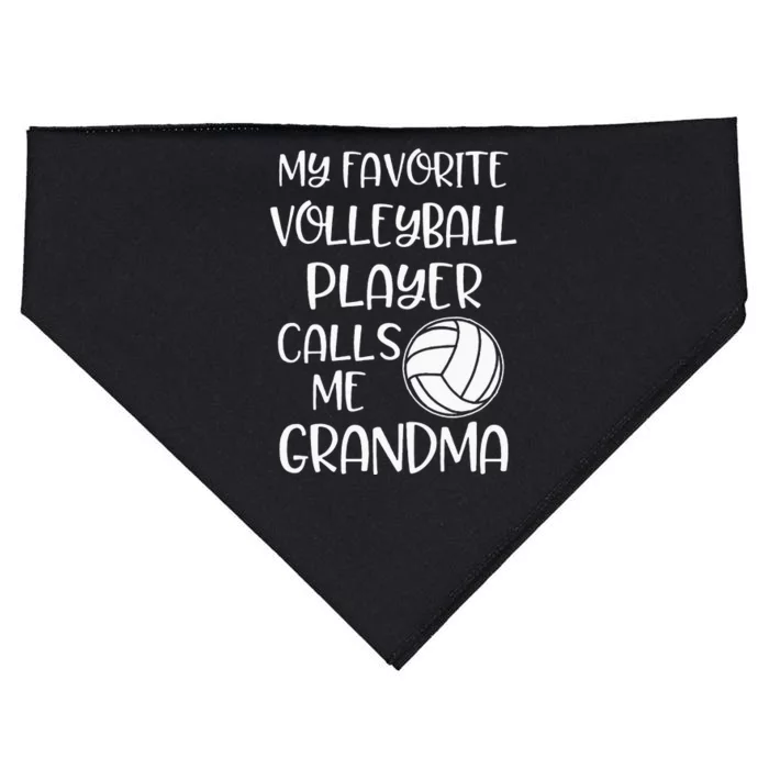 My Favorite Volleyball Player Calls Me Grandma USA-Made Doggie Bandana