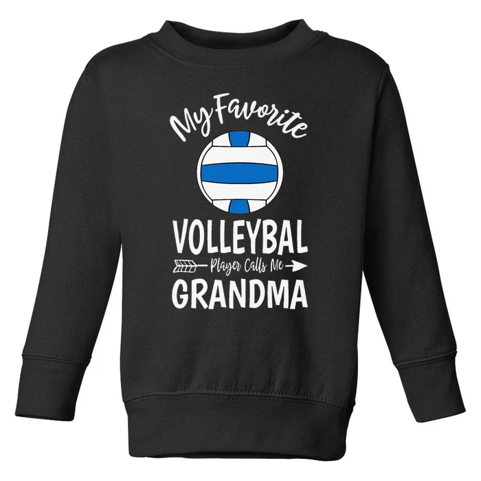 My Favorite Volleyball Player Calls Me Grandma Mothers Day Toddler Sweatshirt