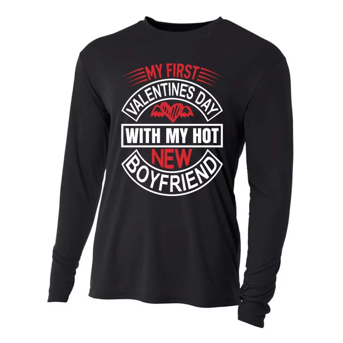 My First Valentines Day With My Hot New Boyfriend Cooling Performance Long Sleeve Crew