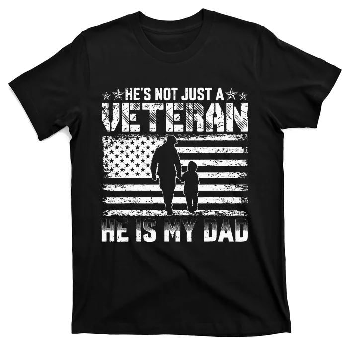 Military Family Veteran Support My Dad US Veteran Patriotic T-Shirt