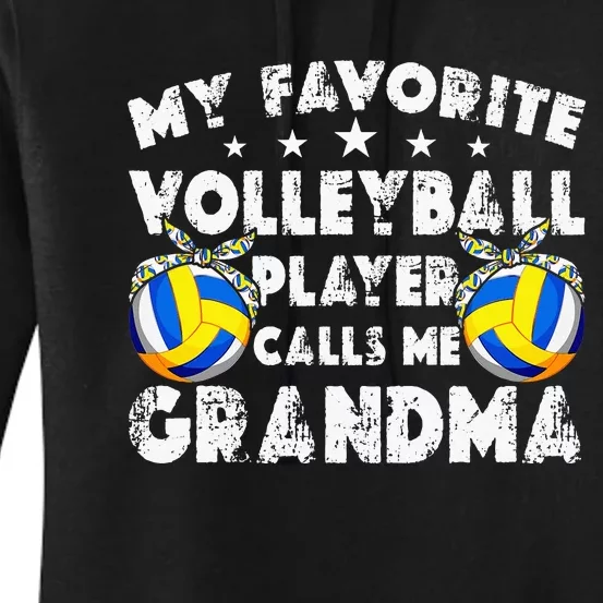 My Favorite Volleyball Player Calls Me Grandma Mother's Day Women's Pullover Hoodie