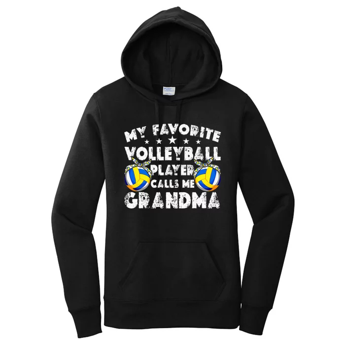 My Favorite Volleyball Player Calls Me Grandma Mother's Day Women's Pullover Hoodie