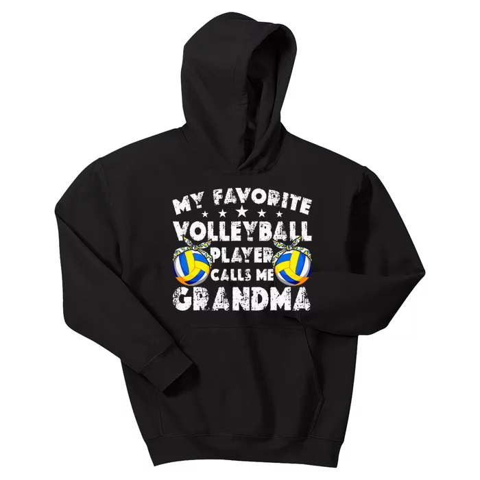 My Favorite Volleyball Player Calls Me Grandma Mother's Day Kids Hoodie