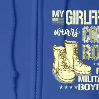 My Friend Wears Combat Boots Gift Proud Military Friend Meaningful Gift Full Zip Hoodie