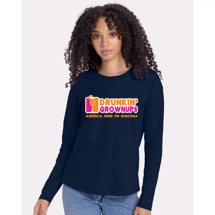 Mimosas For Wo Funny Drunkin Grownups Drinking Womens Cotton Relaxed Long Sleeve T-Shirt