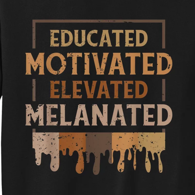 Melanin For Women Educated Motivated Melananted Sweatshirt