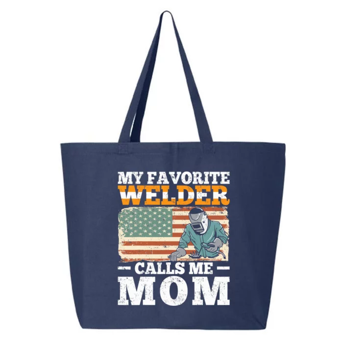 My Favorite Welder Calls Me Mom Vintage Welding Outfit Mom 25L Jumbo Tote