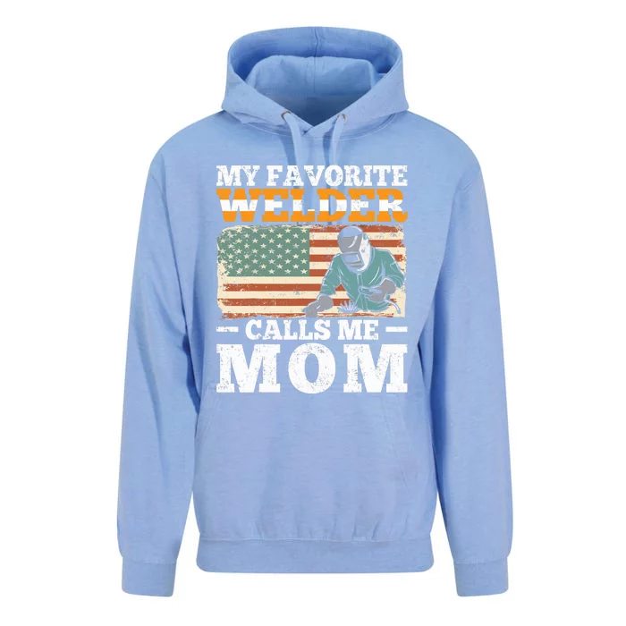 My Favorite Welder Calls Me Mom Vintage Welding Outfit Mom Unisex Surf Hoodie