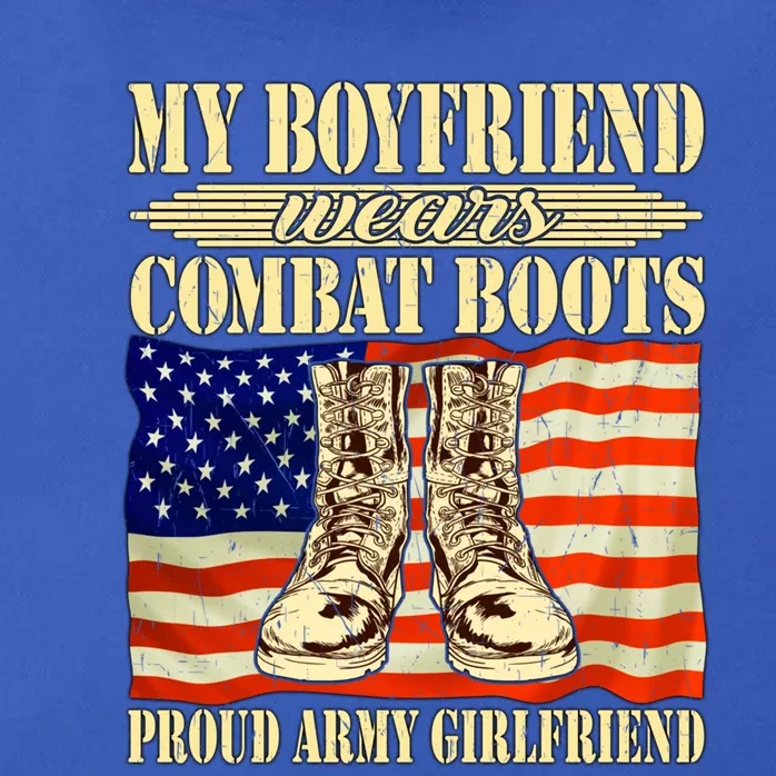 My Friend Wears Combat Boots Proud Army Friend Gift Zip Tote Bag