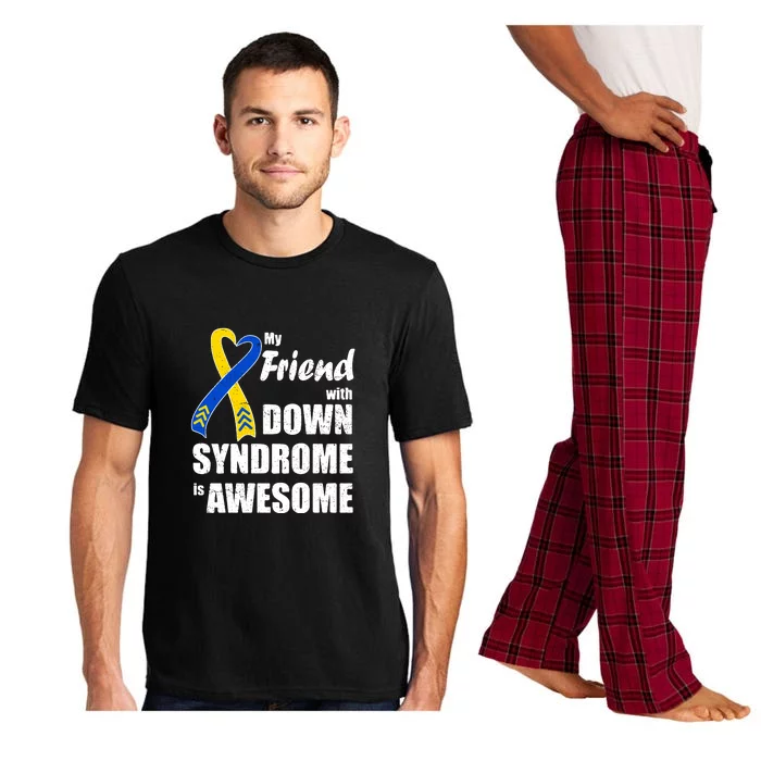 My Friend With Down Syndrome Is Awesome Gift Family Matching Pajama Set