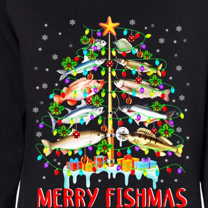 Merry Fishmas Xmas Merry Fishmas Christmas Tree Gift Womens California Wash Sweatshirt