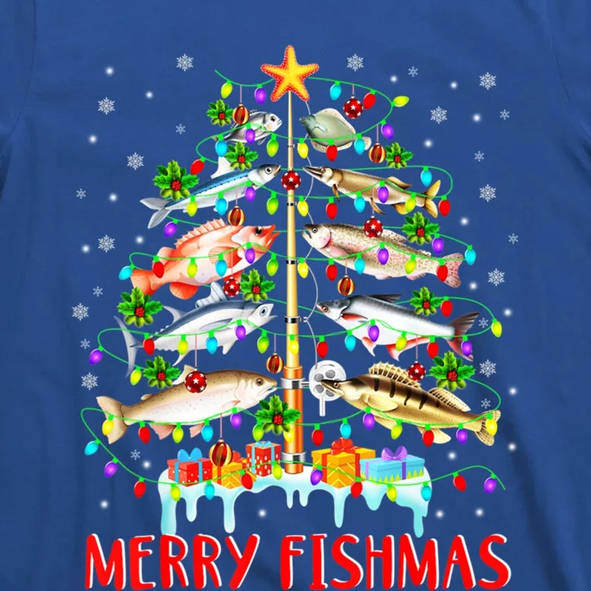 Merry Fishmas Xmas Merry Fishmas Christmas Tree Gift T-Shirt