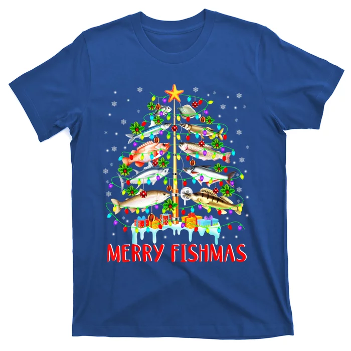 Merry Fishmas Xmas Merry Fishmas Christmas Tree Gift T-Shirt