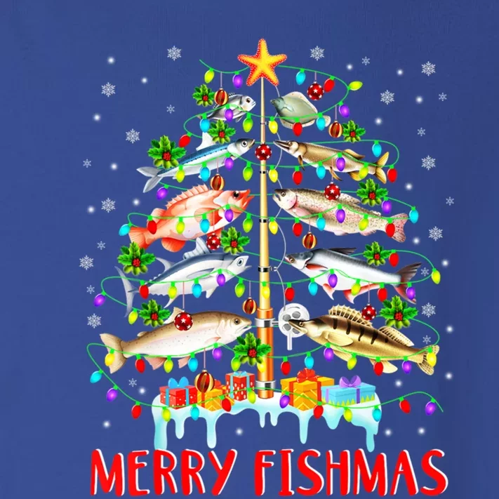 Merry Fishmas Xmas Merry Fishmas Christmas Tree Gift Toddler Long Sleeve Shirt